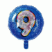 Folieballon Holografisch Cijfer 9 Blauw
