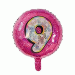 Folieballon Holografisch Cijfer 9 Roze