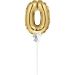 Mini Folieballon Caketopper Goud Cijfer 0 