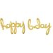 Folieballon 'happy b'day' Goud