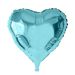 Folieballon Hart Turquoise Blauw