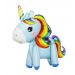 3D Folieballon Unicorn Blauw