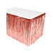Folie Fringe Tafelrok Roségoud (275x74cm) 
