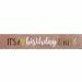 Rosegouden glitter verjaardag sjerp met goud en wit folie tekst It's My Birthday