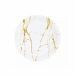 Kartonnen Bordjes Marble Goud 18cm (20st) 