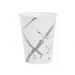 Kartonnen Bekers Marble Zilver (20st)
