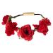Haarband Bloemen Rood 