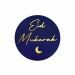 Stickers Eid Mubarak Blauw/Goud (24st)