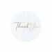 Hangkaartjes Thank You Wit/Goud (12st) 