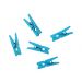 Houten Mini Knijpertjes Blauw (24st)