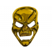 Angry Skull Head Masker Goud