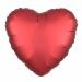 Folieballon Hart Matte Rood