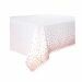 Plastic Tafelkleed Dots Wit/Roségoud 