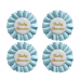 Rozetten Babyshower Blauw (4st)