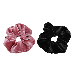 Scrunchie Haarelastiek Roze & Zwart (2st)