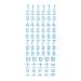Strass Cijfers Blauw (84st)