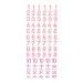Strass Cijfers Roze (84st)