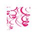 Deco Swirls Donkerroze
