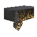 Plastic Tafelkleed Dots Zwart/Goud 