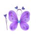 Vlinder Vleugels set Paars (3dlg)