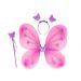 Vlinder Vleugels set Roze (3dlg) 