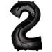 Folieballon 2 Zwart XL 