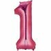 Folieballon Cijfer 1 Roze XL