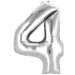 Folie Ballon 4 Zilver 40cm
