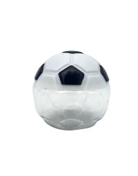 Set van 6 transparante voetbal potjes voor kinderfeestjes en traktaties