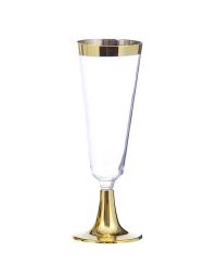 Champagne Glazen Metallic Goud (4st)