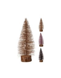 Kerstboom Glitter Groot - 25cm met witte achtergrond