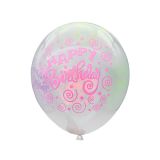 Ballonnen Happy Birthday Neon (10st)