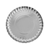 Kartonnen Dienblad Rond Metallic Zilver