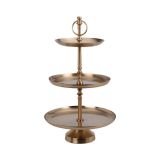 Etagere 3-laags RVS Goud - 50cm
