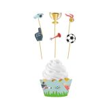 Cupcake Decoratieset Voetbal - 6 stuks