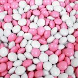 Chocolade Lentilles Roze/Wit