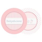 Dessert Bord 'Babyshower' Roze