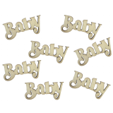 Tafelconfetti Baby - Hout - 12 stuks
