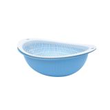 Vergiet Ovaal Blauw/Wit (2dlg) 