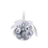 Mini Kerstballen Zilver 40mm (14st)
