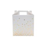 Cadeaudoos Dots Wit/Goud 12cm (3st) 