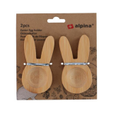 Paasei Houder Hout - 2 stuks