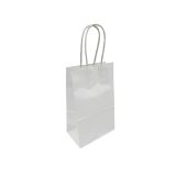 Papieren Tasjes Middel Wit - 13x8x21cm - 10 stuks