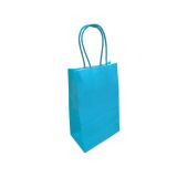 Papieren Tasjes Lichtblauw - 13x8x21cm - 10 stuks