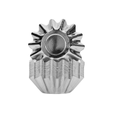 Pastry Cup Bloem Metallic Zilver - 50 stuks