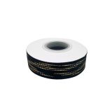 Satijnlint Dots Zwart & Goud (22m)