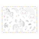 Placemats Kleurplaten Unicorns & Rainbows (6st)