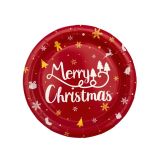  Bordjes Merry Christmas Rood - Perfect voor je Feest!