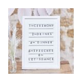 Letterbord Wit met zwarte letters Ginger Ray