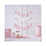 Personaliseerbare Slinger Roze Ginger Ray (2m)